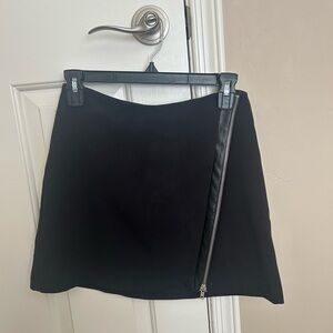 Forever 21 Black Asymmetrical Mini Skirt